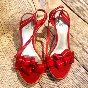 Impo red Wedges sandels size 8